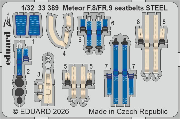 33389 Meteor F.8/FR.9 ремені STEEL