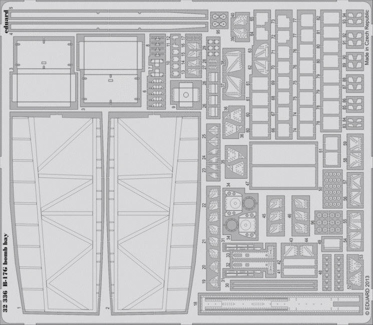 32336 B-17G bomb bay 1/32