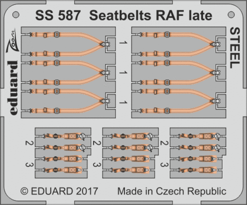 SS587 Ремни RAF поздние, сталь 1/72
