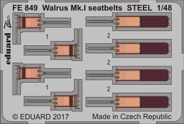 FE849 Ремені безпеки Walrus Mk.I STEEL 1/48