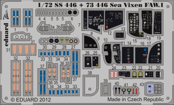 SS446 Sea Vixen FAW.1 интерьер S. A. 1/72