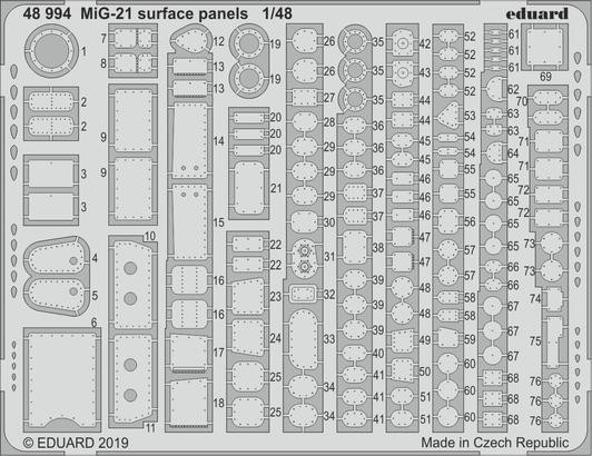 48994 МиГ-21 внешние панели 1/48