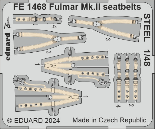 FE1468 Fulmar Mk.II привязні ремені STEEL 1/48