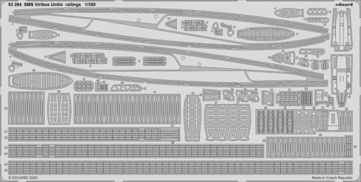 53264  SMS Viribus Unitis railings 1/350
