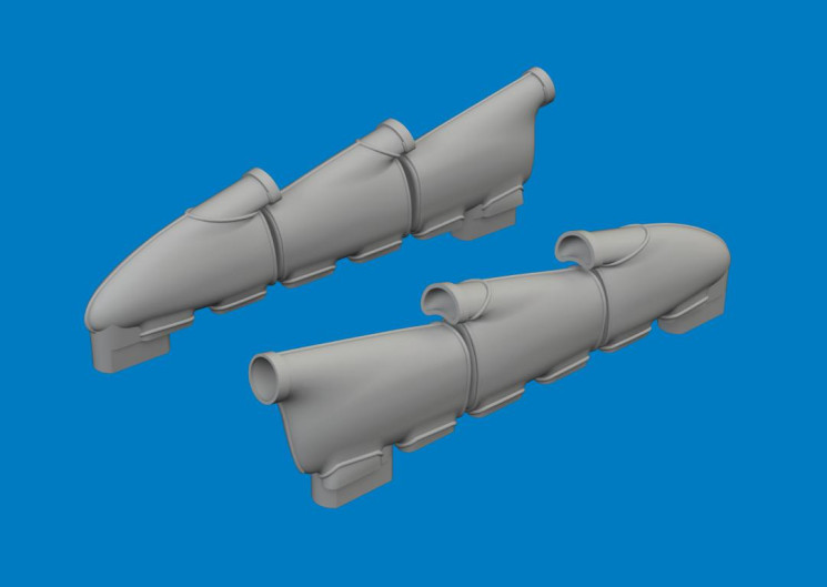 6481185 Hurricane Mk.I округлі вихлопи 3D друк