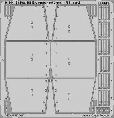 36364 Sd. Kfz. 166 Brummbar schurzen 1/35