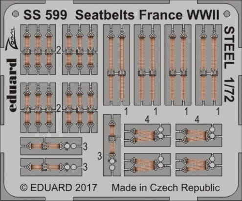 SS599 Стальные ремни Франция WWII 1/72