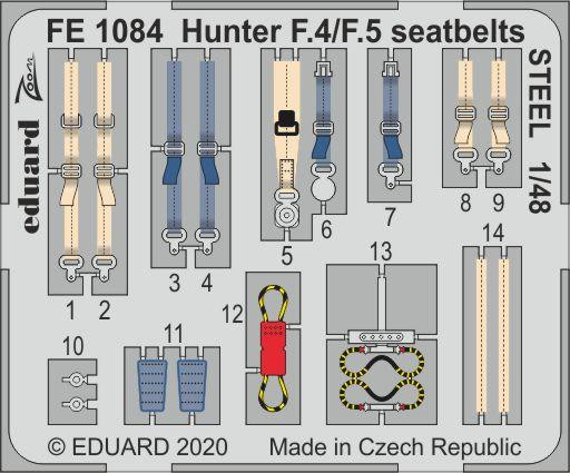 FE1084  Hunter F.4/F.5 привязные ремни 1/48