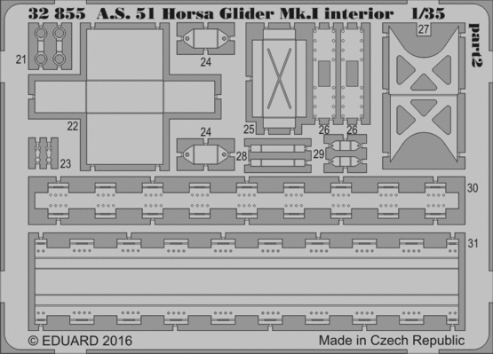 32855 A. S. 51 Horsa Glider Mk. I интерьер 1/35