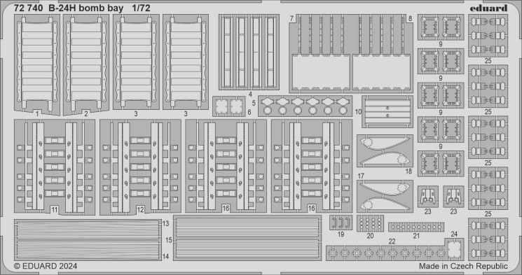 72740 B-24H бомбовий відсік 1/72
