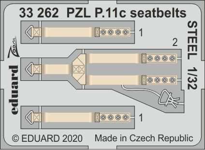 33262  PZL P.11c привязные ремни  STEEL 1/32