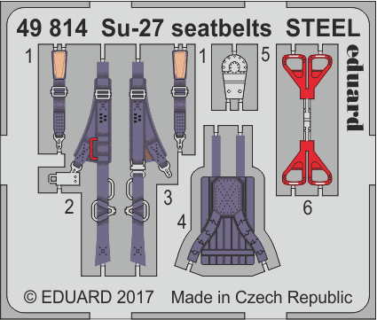 49814 Су-27 ремни, сталь 1/48