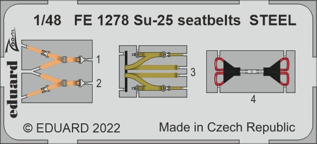 FE1278 Су-25 прив'язні ремені STEEL 1/48