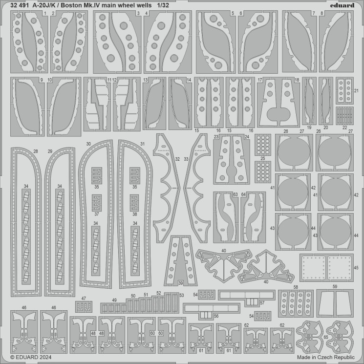 32491 A-20J/K / Boston Mk.IV ніша основного колеса 1/32