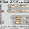 FE1162  МИГ-15 привязные ремни  STEEL 1/48