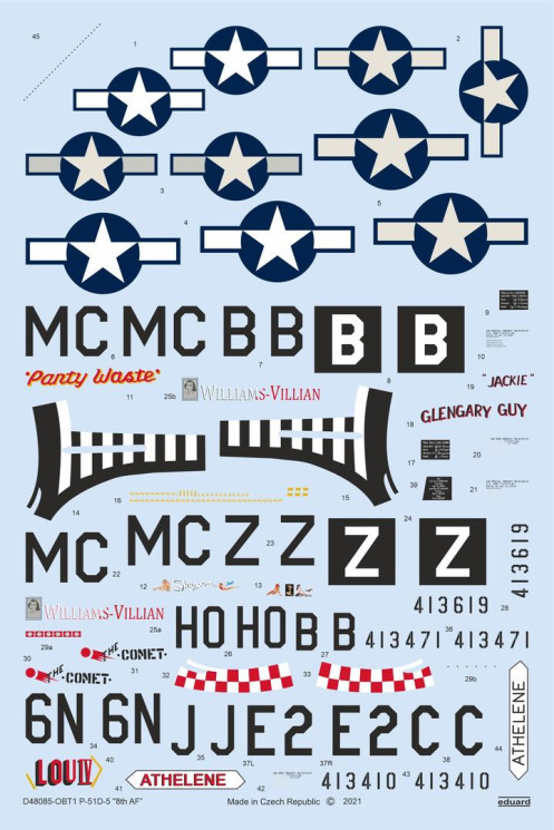 D48085 Декали P-51D-5 "8th AF" 1/48