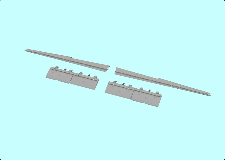 648928 Су-25 передкрилки та закрилки PRINT 1/48