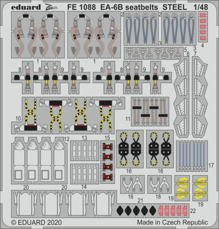 FE1088  EA-6B привязные ремни 1/48
