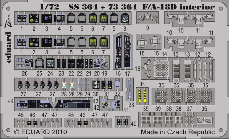 SS364 F/A-18D інтер’єр