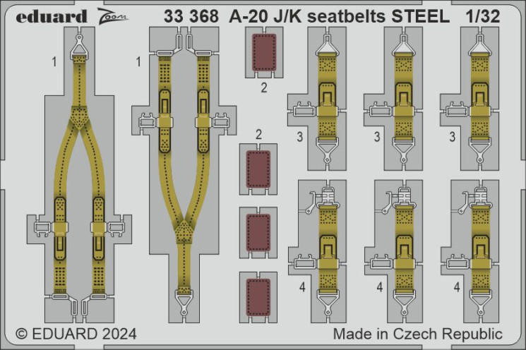 33368 A-20J/K привязні ремені  STEEL 1/32