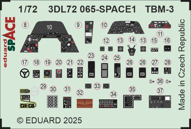 3DL72065 TBM-3 SPACE 1/72