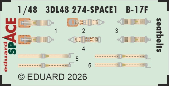 3DL48274 B-17F ремені SPACE