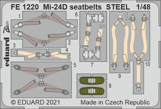FE1220  Ми-24Д привязные ремни STEEL 1/48