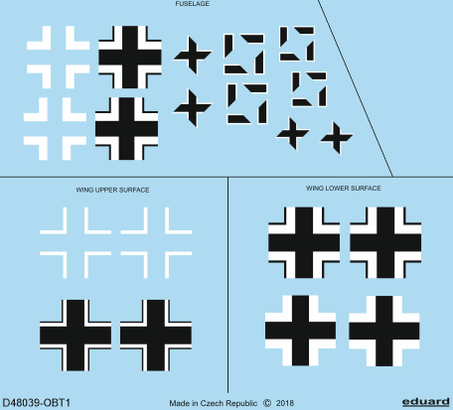 D48039 Fw 190A-5 национальные символы 1/48