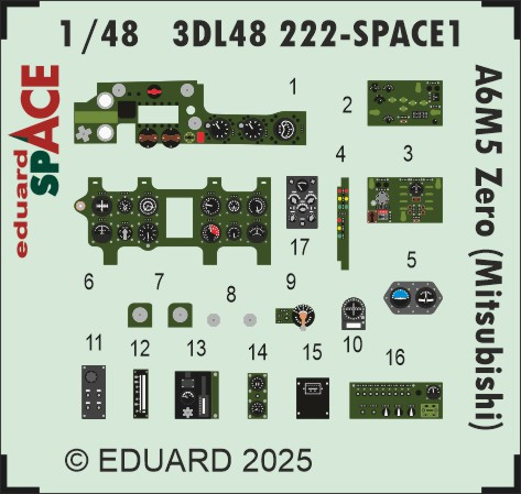 3DL48222 A6M5 Zero (Mitsubishi) SPACE 1/48
