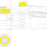 Маски EX925 B-25J засклений ніс 1/48