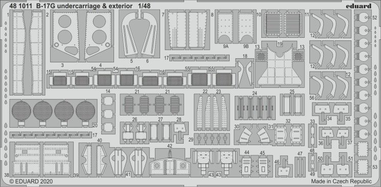 481011 B-17G undercarriage & exterior 1/48