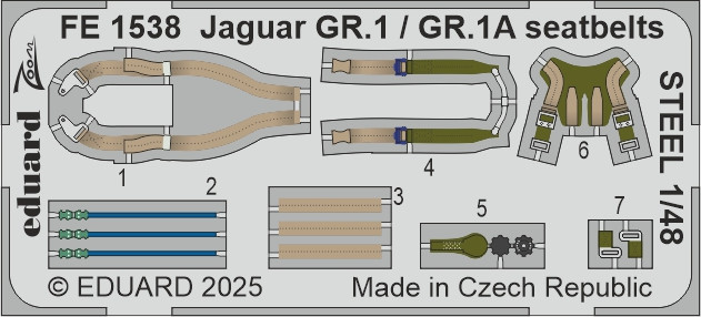 FE1538 Jaguar GR.1 / GR.1A ремені безпеки STEEL 1/48