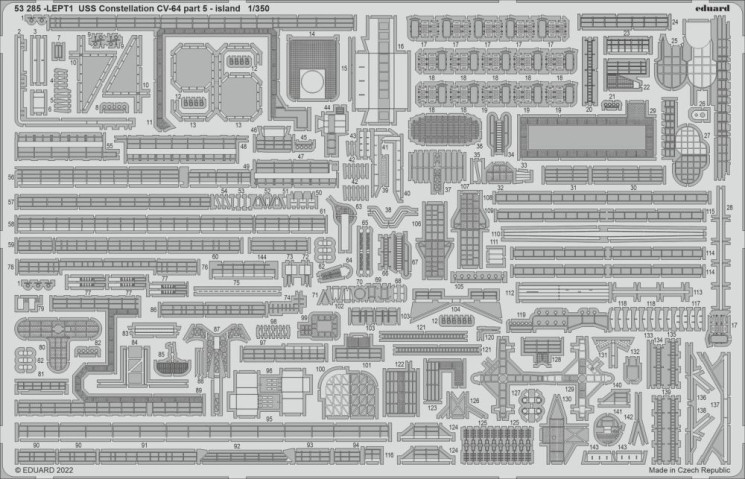 53285 USS Constellation CV-64 ч.5 - острів 1/350