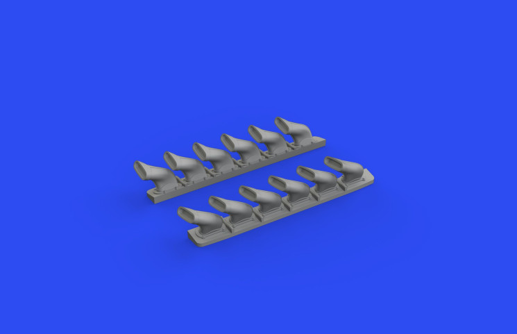 648669 Spitfire Mk.V выхлопные патрубки fishtail 1/48