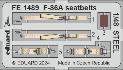 FE1489 F-86A прив'язні ремені STEEL 1/48
