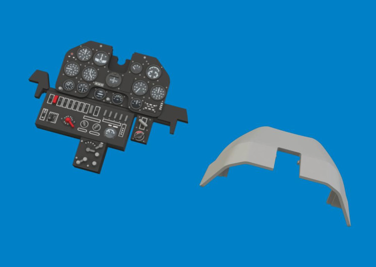 644316 Панель приладів P-40N LooK 1/48