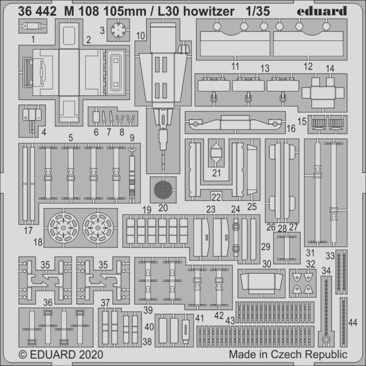 36442  M 108 105mm / L30 howitzer 1/35