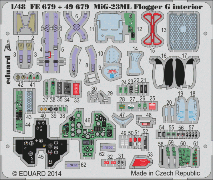 FE679 МіГ-23МЛ Flogger G интерєр S. A. 1/48