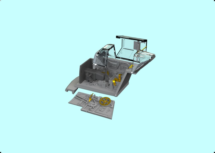 672342 Bf 109G-2 кокпіт PRINT 1/72