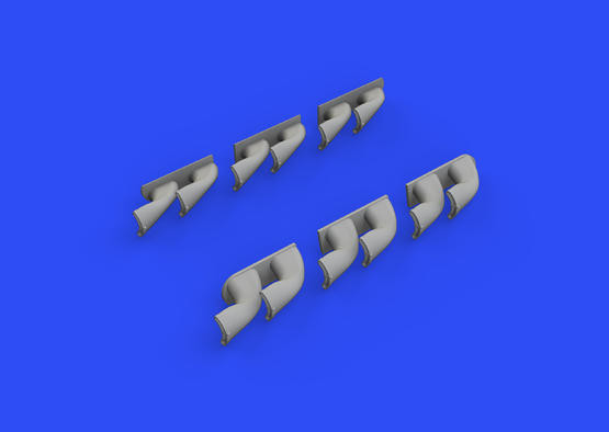 632139 P-40 выхлопные патрубки fishtail 1/32