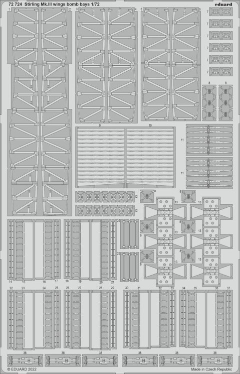 72724 Stirling Mk.III бомболюк криловий 1/72
