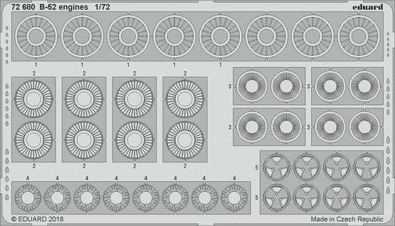 72680 B-52G двигатели 1/72