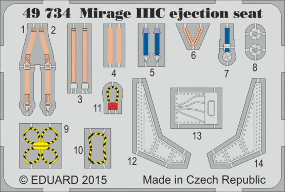 49734 Mirage IIIC катапультируемое кресло 1/48