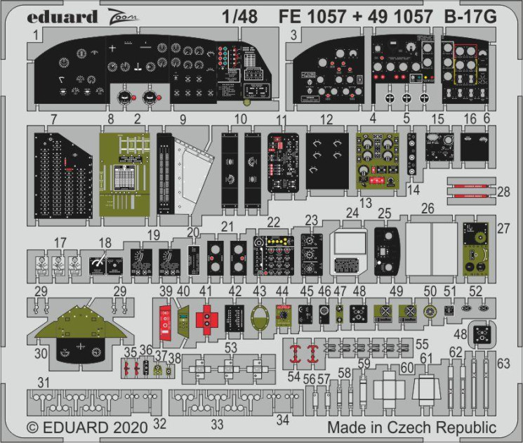 491057 B-17G cockpit 1/48