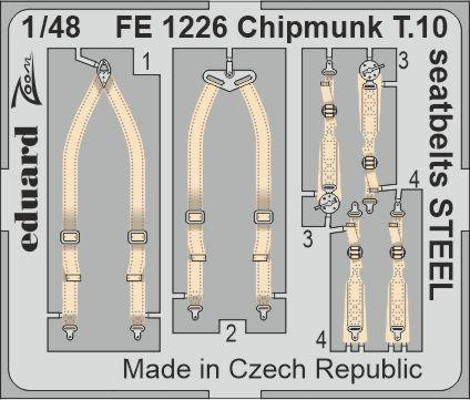 FE1226  Chipmunk T.10 привязные ремни STEEL 1/48