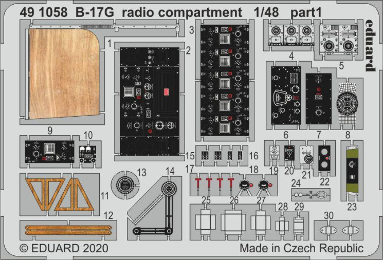 491058 B-17G radio compartment 1/48