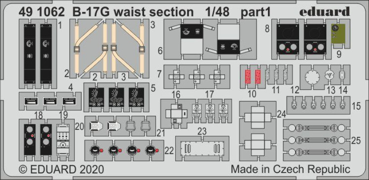 491062 B-17G waist section 1/48
