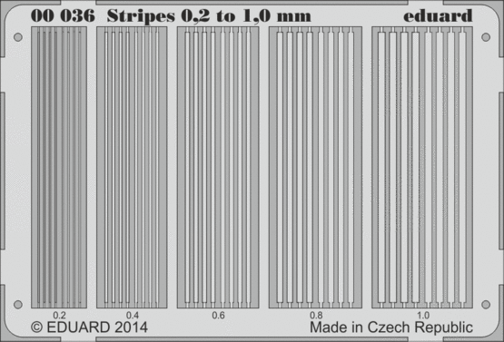 00036 Полоски от 0.2 до 1мм