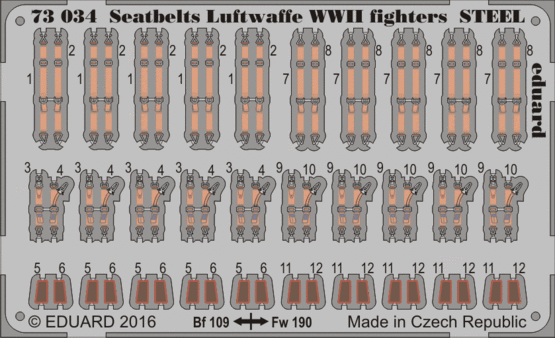 73034 Ремни Luftwaffe WWII СТАЛЬ 1/72