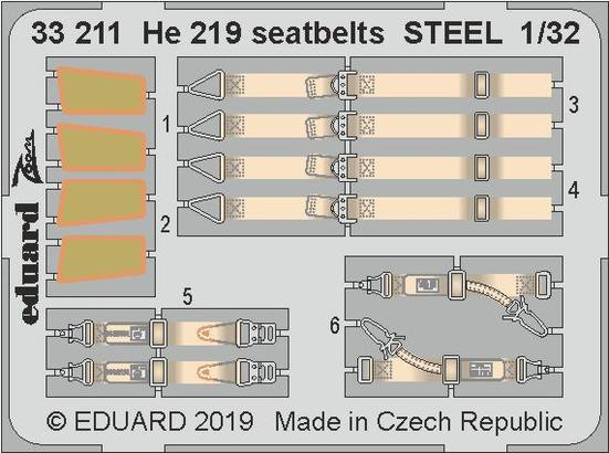 33211 He 219 стальные ремни 1/32